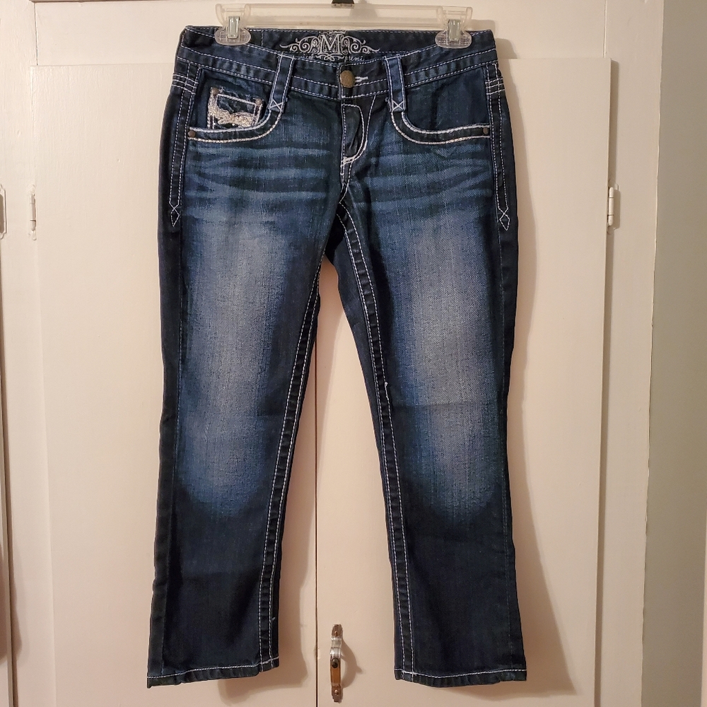 Women's Maurices Dark Wash Denim Capris